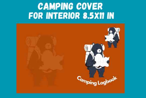 Cover Camping Logbook KDP Cover: Editable Canva Templates for Camper Journals