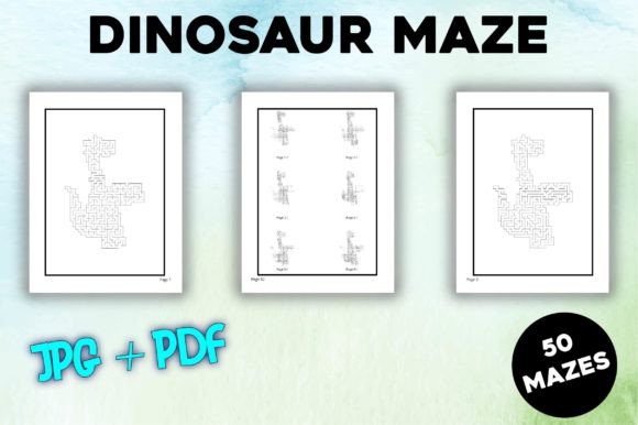 Dinosaur Mazes Puzzle Book: Unleash Prehistoric Fun and Learning with Ready-to-Print Activity Pages