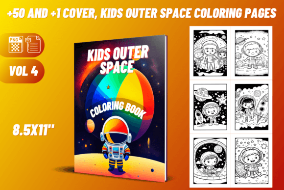 Fuel Imagination with Kids Outer Space Coloring Pages – VOL 4: The Ultimate KDP Template