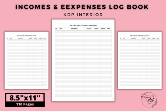 Incomes and Expenses Log Book for KDP