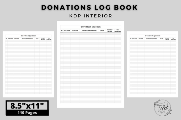 Mastering the Donations Log Book: Your Essential Guide to Organized Contribution Tracking and KDP Self-Publishing Success
