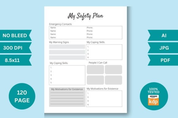 My Safety Plan Logbook: A Designer’s KDP Interior Asset