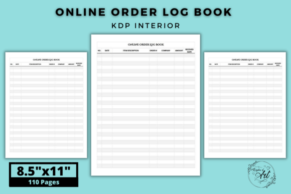 Organize Orders with an Online Order Log Book KDP Interior