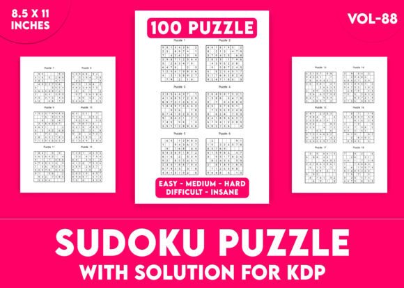 Sudoku Puzzles for KDP Interior Vol-88: A Practical Asset for Puzzle Book Creators