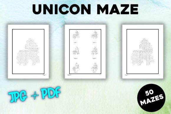 Unicorn Mazes Puzzle Book: Activity Pages for Instant Use